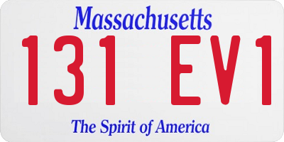 MA license plate 131EV1