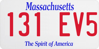 MA license plate 131EV5