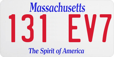 MA license plate 131EV7