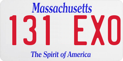 MA license plate 131EX0