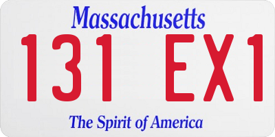 MA license plate 131EX1