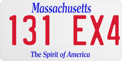 MA license plate 131EX4