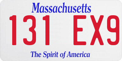 MA license plate 131EX9