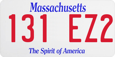 MA license plate 131EZ2