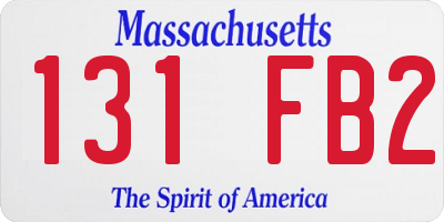 MA license plate 131FB2