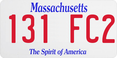 MA license plate 131FC2