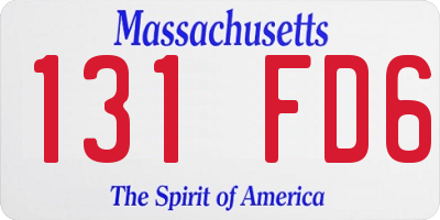 MA license plate 131FD6