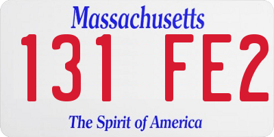 MA license plate 131FE2