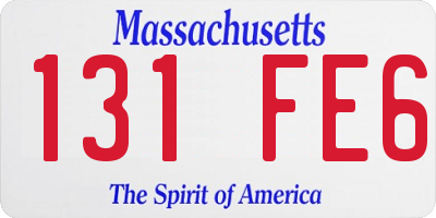 MA license plate 131FE6