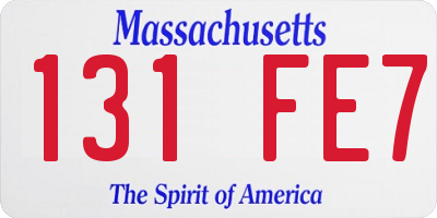 MA license plate 131FE7