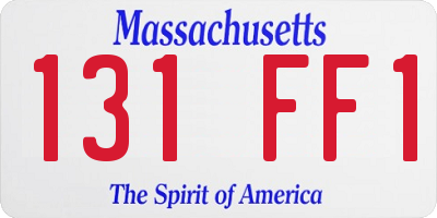 MA license plate 131FF1