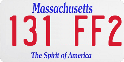 MA license plate 131FF2