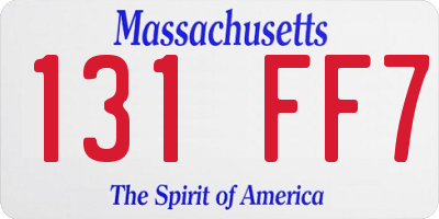 MA license plate 131FF7