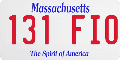 MA license plate 131FI0