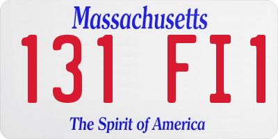 MA license plate 131FI1