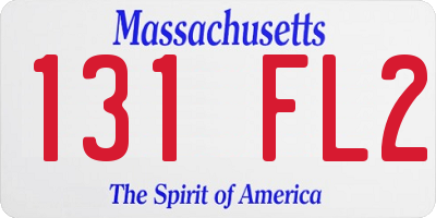 MA license plate 131FL2