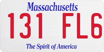 MA license plate 131FL6