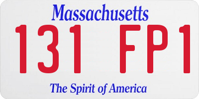 MA license plate 131FP1