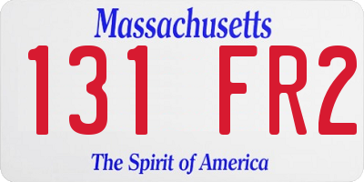 MA license plate 131FR2