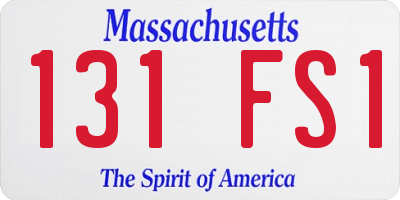 MA license plate 131FS1