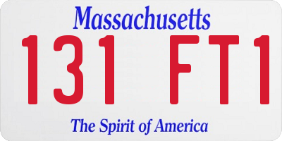 MA license plate 131FT1