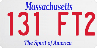 MA license plate 131FT2