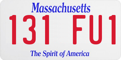 MA license plate 131FU1