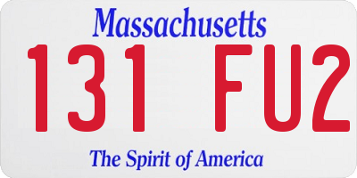 MA license plate 131FU2