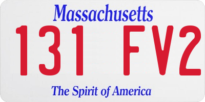 MA license plate 131FV2