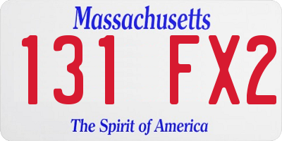 MA license plate 131FX2