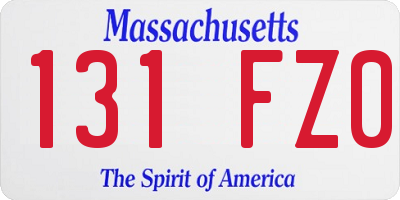 MA license plate 131FZ0