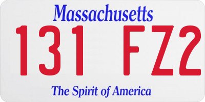 MA license plate 131FZ2
