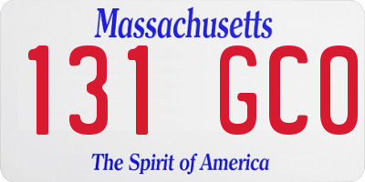 MA license plate 131GC0