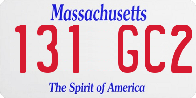 MA license plate 131GC2