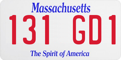 MA license plate 131GD1
