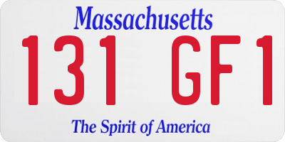 MA license plate 131GF1