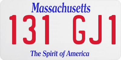 MA license plate 131GJ1