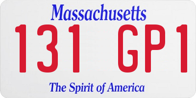 MA license plate 131GP1