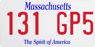 MA license plate 131GP5