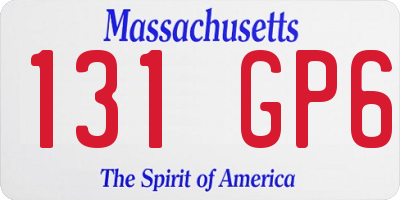 MA license plate 131GP6