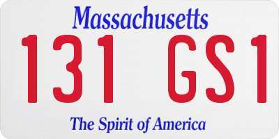 MA license plate 131GS1