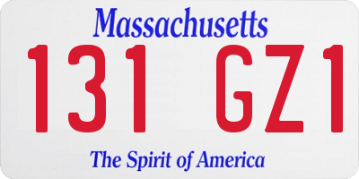MA license plate 131GZ1