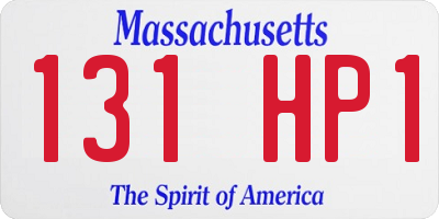 MA license plate 131HP1