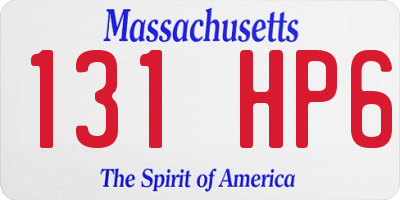 MA license plate 131HP6