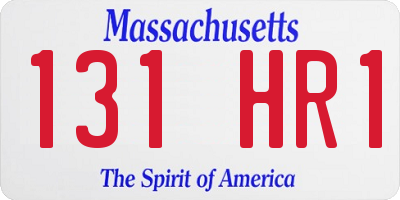 MA license plate 131HR1
