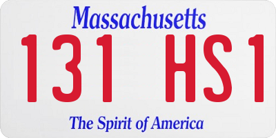 MA license plate 131HS1