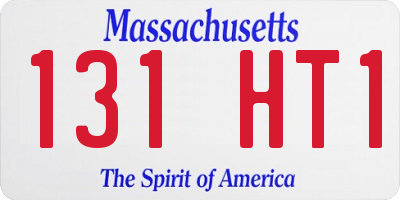 MA license plate 131HT1