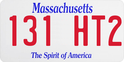 MA license plate 131HT2