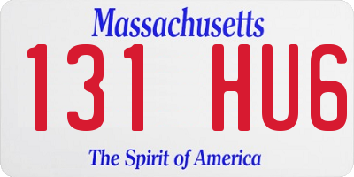 MA license plate 131HU6