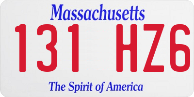 MA license plate 131HZ6